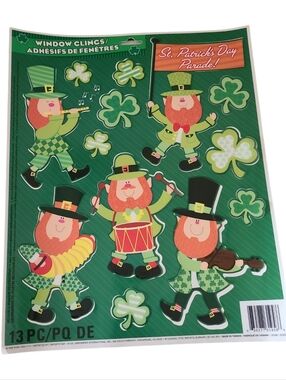vintage st. patricks day window clings
